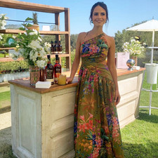 Zimmermann Dress Size 3 (14 AU/UK (US 10)) Tropicana Asymmetric Khaki Cut Out