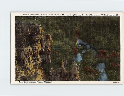 #ad Postcard Scenic View of Gasconade River Valley from Portuguese Point Missouri $27.95