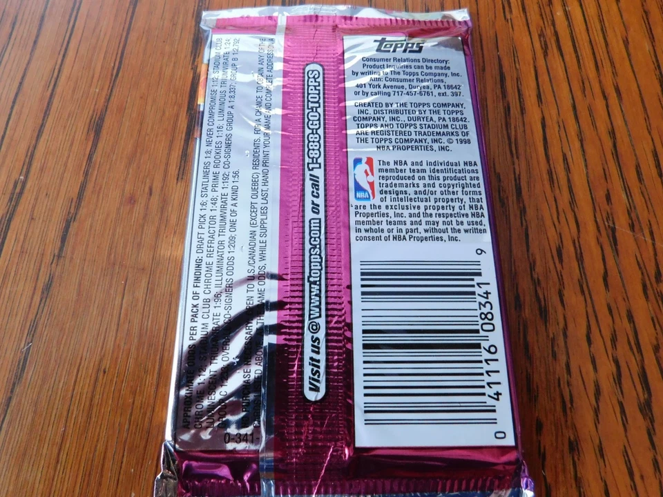 CO-SIGNERS? 1998-99 Stadium Club Series 1 Basketball Factory Sealed HOBBY Pack - Image 4 of 4