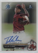 2017 Bowman Chrome Prospect Refractor 158/499 Taylor Clarke #CPA-TC Auto 0a6