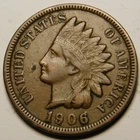 1906 Indian Head Cent VF - EF  "Not Cleaned -Actual Coin Pictured"