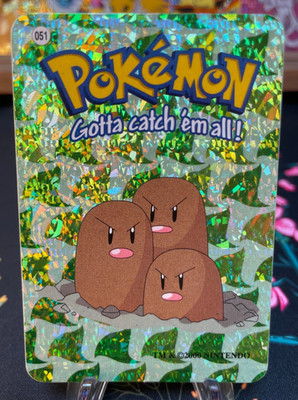  Dugtrio #051 - Vintage Vending Machine Prism Sticker 2000 - Pokémon 