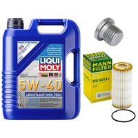 MotoröL Filter Set 5W-40 5 Liter + ÖLablassschraube FüR Audi A5 1.8 Tfsi 170 PS