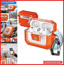 AirPods Pro 3 Case Magnetic Lock Orange TPU Hard PC Drop Protection MagSafe