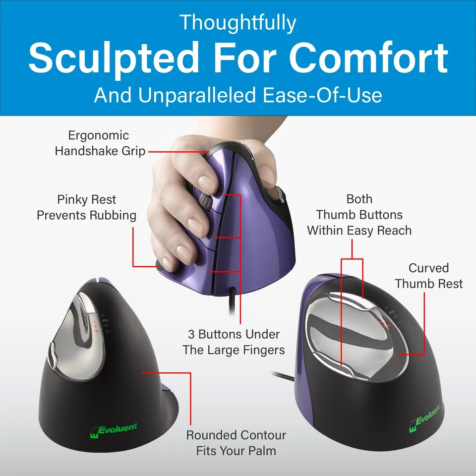 – Inventor of The Vertical Mouse – VM4S Ergonomic Vertical Mouse Right Hand S... - Image 4 of 4