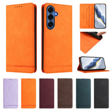 For Samsung Galaxy S26/S25/S24 Flip Wallet Case Shockproof RFID Leather Cover