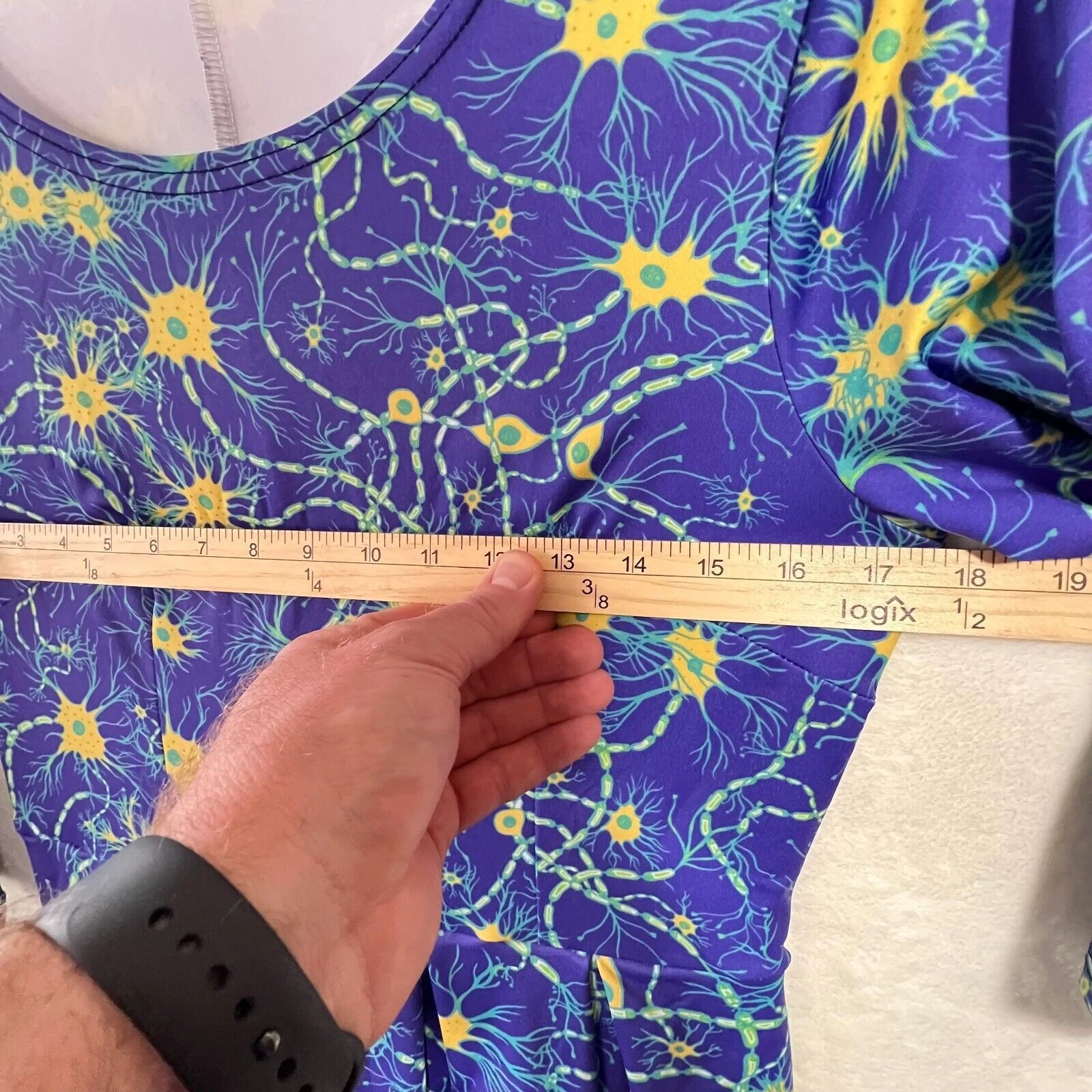 VETEMENTS Boutique Science abito donna fatto a mano stampa neurone taglia L