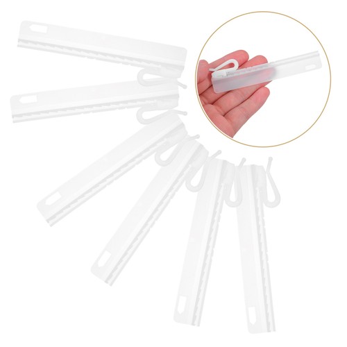 25 Pcs Curtain Adjustment Hook White Window Hooks Pin Pleat Clips - Picture 3 of 12