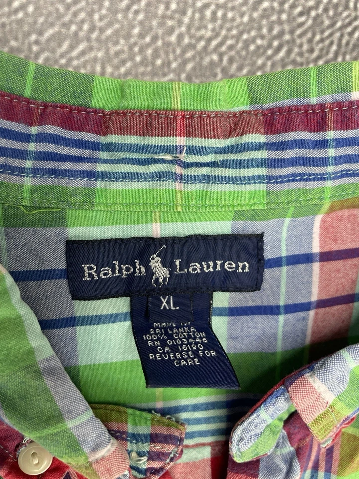 Ralph Lauren Kids Multicoloured Plaid Button Up Shirt Size XL - Image 4 of 4