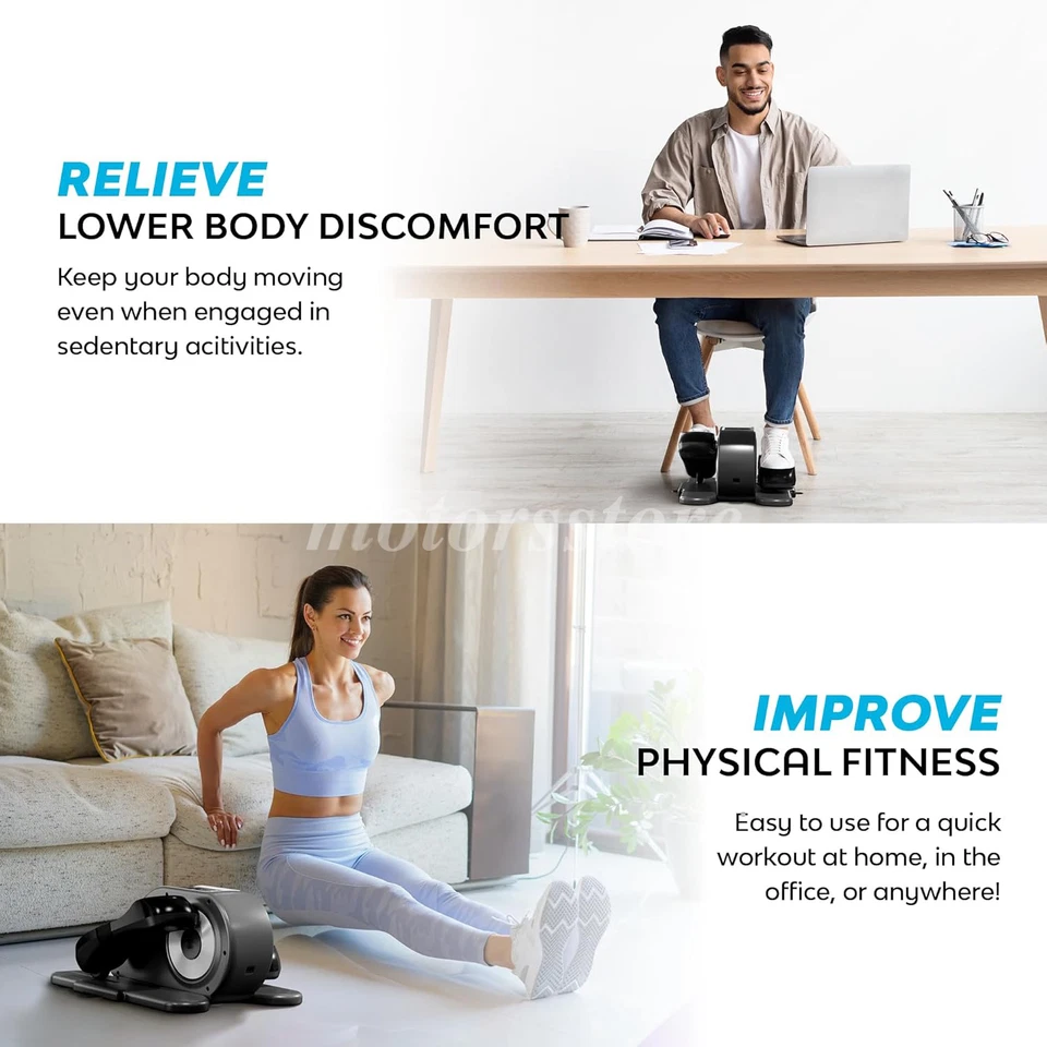 Ejercitador de piernas elipse sentado mejorado elíptico debajo del escritorio 2025 control remoto Foto 4 de 4