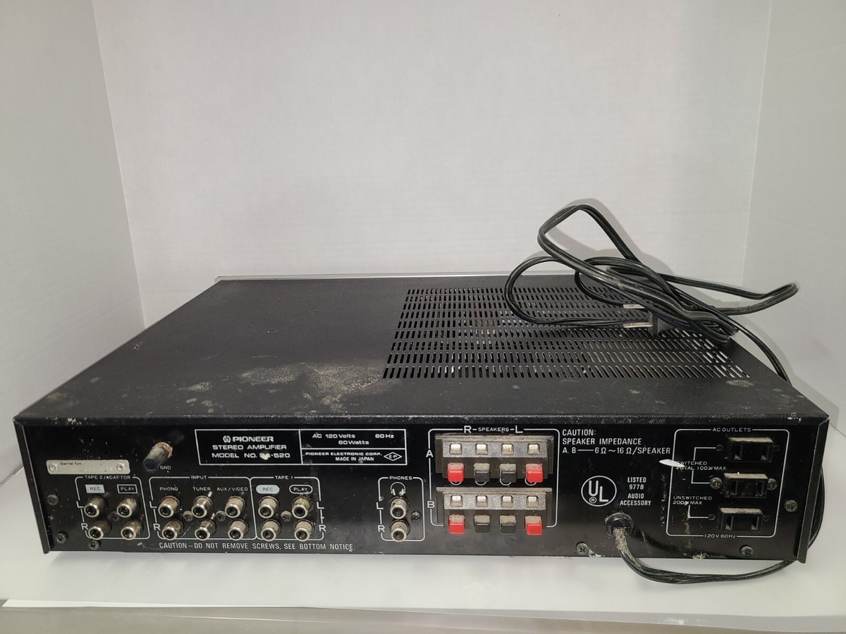 ★PIONEER　SA-520 プリメインアンプ Pioneer SA-520 Stereo Amplifier Tested Powers Up As Is