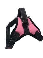 Dog Harness Vest, No Pull Adjustable Handle, Quality Nylon Pink, S M L XL