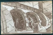 Antique RPPC heavy industrial engine power room Real Photo Postcard 