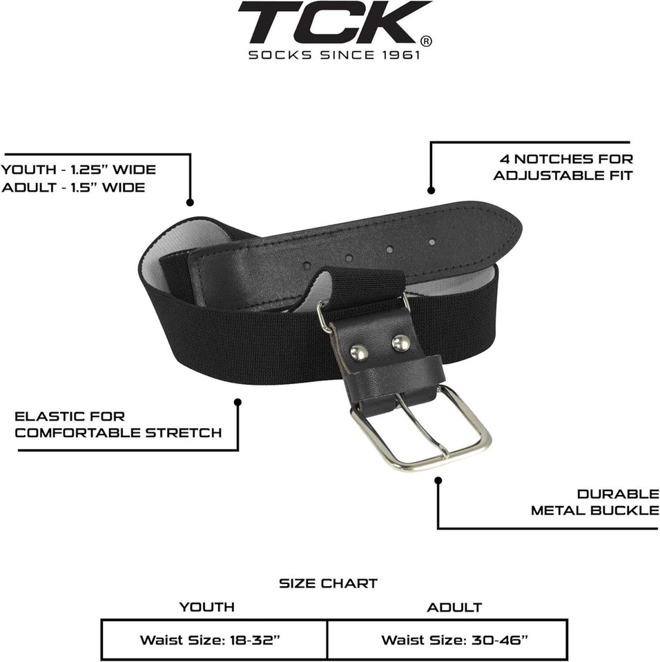 TCK Softball Baseball Belt Youth and Adult Sizes eBay