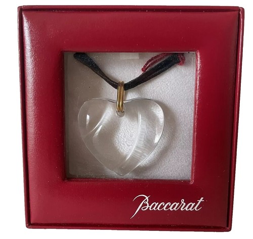 Collier Baccarat Eden - Pendentif Croix En Cristal Rose - Argent SV925 - Vintage