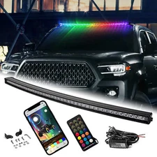 Curved 50" LED LIGHT BAR RGB Color Changing Chasing Strobe APP/RF Remote Control