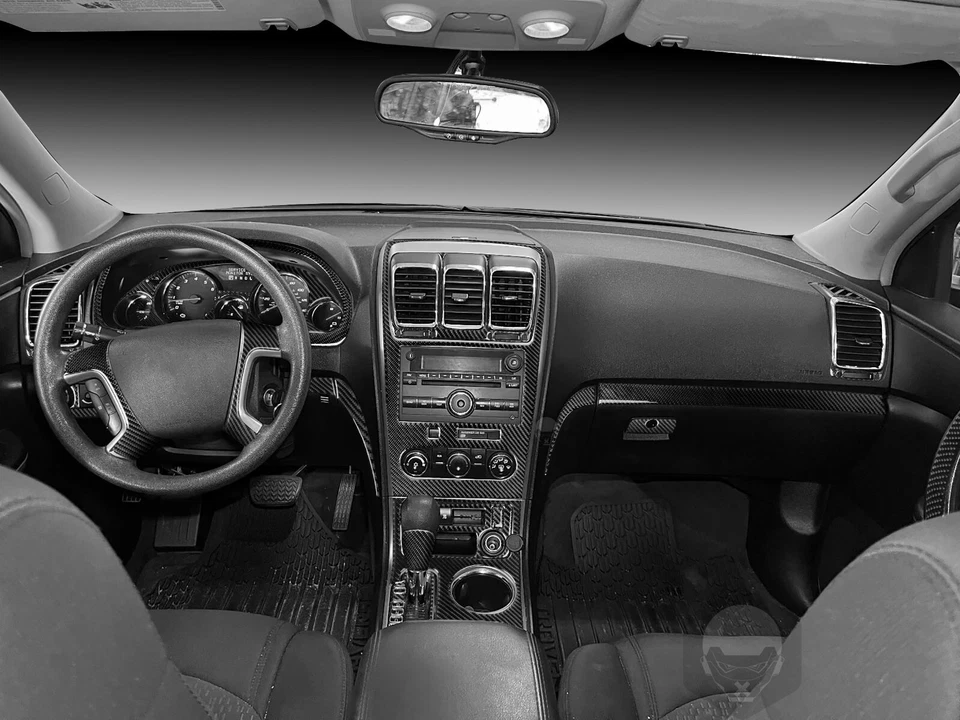 Kits de molduras interiores completos de fibra de carbono real 57 piezas para GMC Acadia 2007-2012 Foto 2 de 4