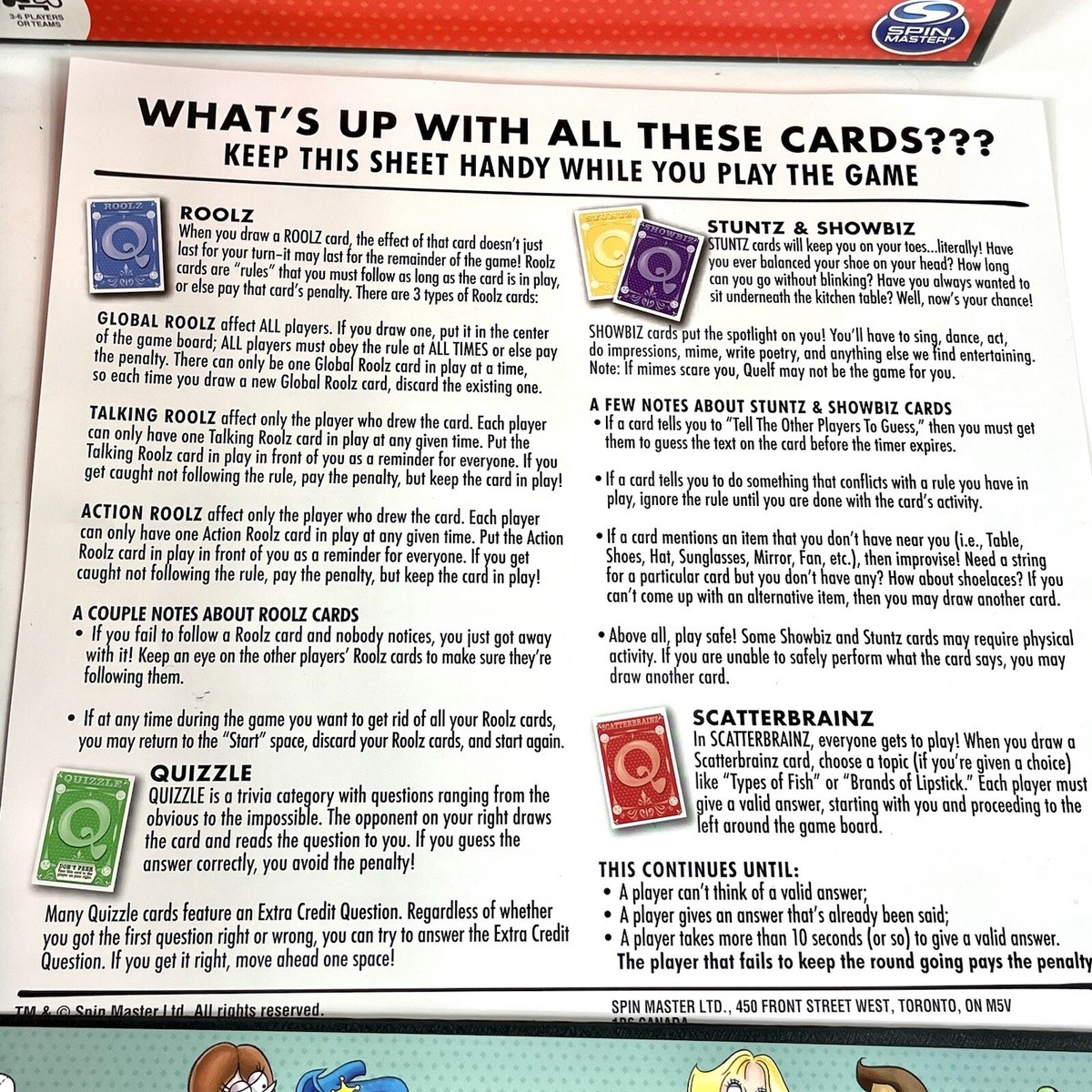 QUELF BOARD GAME PARTY GAME 3-8 PLAYERS COMPLETE W/ BOX RARE GAME