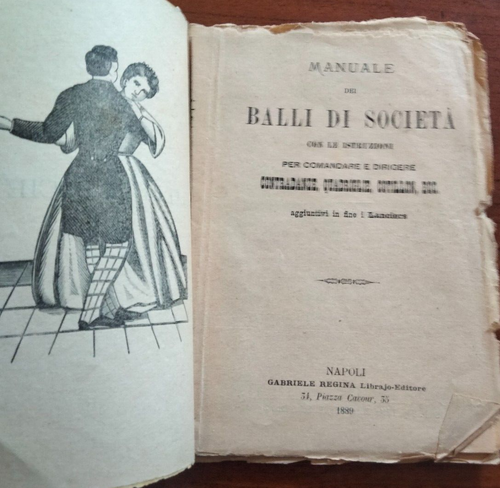 1889 MANUALE DEL BALLI DI SOCIETA' NAPOLI ED. GABRIELE REGINA - Picture 2 of 2