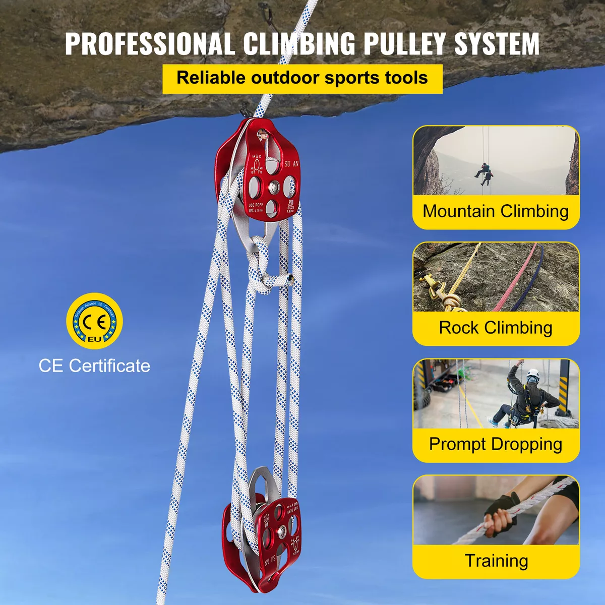 Rope and sale pulley system