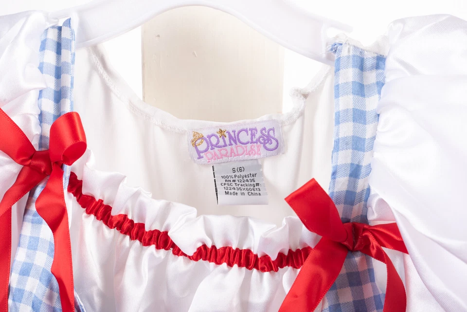 Fantasia de Halloween Princesa Dorothy Mágico de Oz tamanho pequeno 6 vestido completo - Imagem 4 de 4