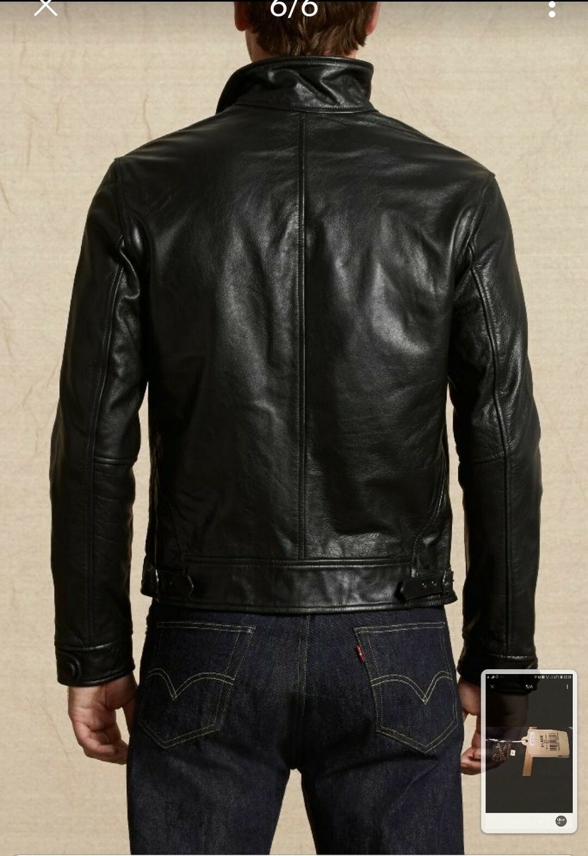 Levis Vintage 1930's Menlo Leather Cossack Jacket Black XL Levis Vintage 1930's Menlo Leather Cossack Jacket Black XL