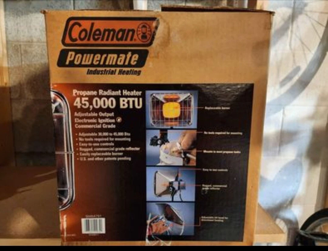 COLEMAN POWERMATE 45000 BTU PROPANE COMMERCIAL GRADE RADIANT HEATER NOS |  eBay