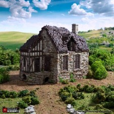Barlyway Cottage - King and Country - Printable Scenery Terrain Wargaming D&D Dn