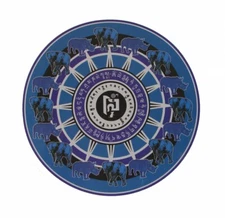 2 Pcs of Feng Shui Blue Rhino Elephant Anti Burglary Violence Window Sticker