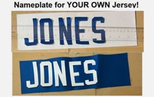 Dallas Cowboys UNSEWN Nameplate Namebar for your NFL Jersey - Any Season Name