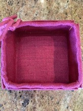 Cesta de yute rosa