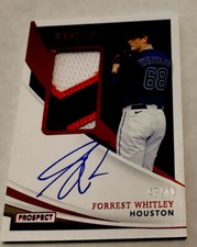 2021 PANINI IMMACULATE PROSPECT PATCH RED AUTO FORREST WHITLEY ASTROS 48/49
