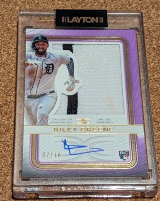 2023 Topps Definitive   RILEY GREENE Rookie Patch Auto /10 Tigers RC SSP  