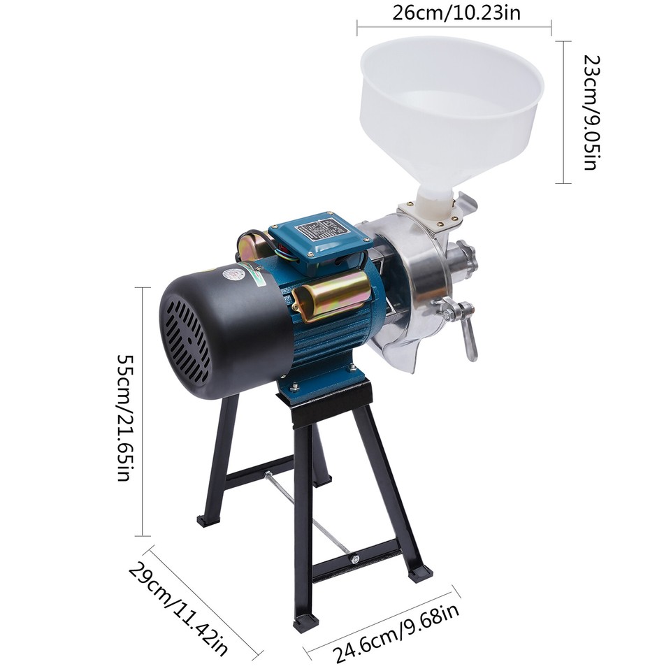 110V Electric Grinder Mill Grain Corn Wheat Feed/Flour Wet&Dry Cereal