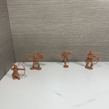 Vintage Native American Indians Fort Apache Brown Lot of 4