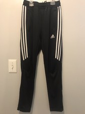Adidas Climacool Kids Black Track Pants Joggers Tapered Size M