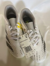 adidas Predator Accuracy.4 Firm Ground White/Black/Lemon, 2 Little Kid Unisex