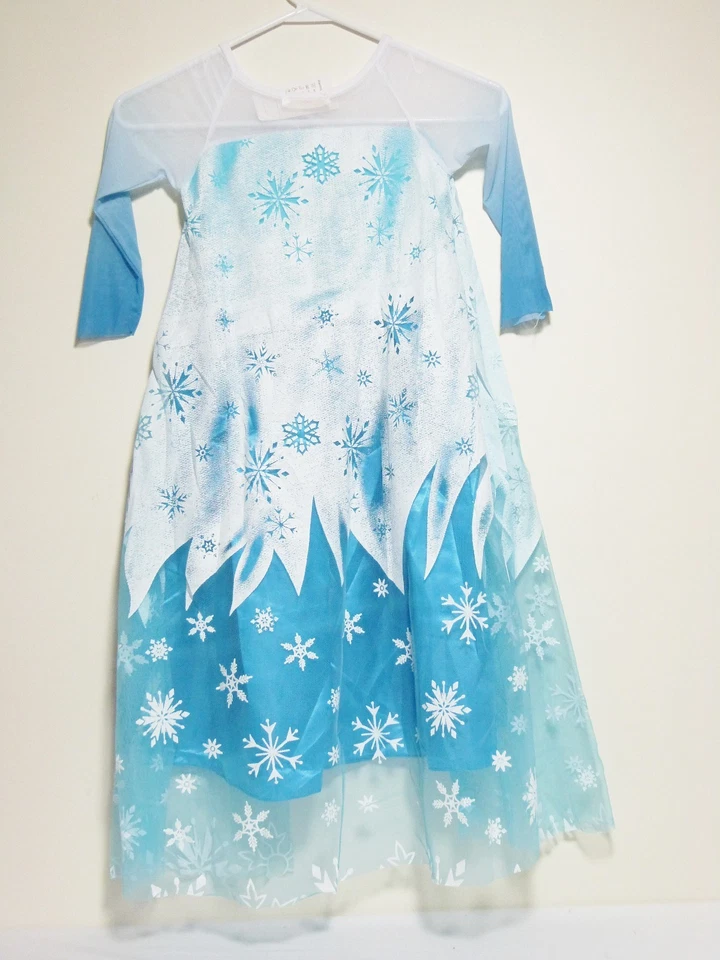 NUEVO Disney Frozen Princesa Elsa Vestido Vestido Fantasía Juego Disfraz Vendedor de EE. UU. Rápido Foto 2 de 3