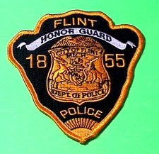 FLINT  MICHIGAN  MI  4 1/2" ( HONOR GUARD ) 1855  POLICE PATCH  FREE SHIPPING!!!