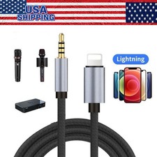 8 Pin to 3.5mm AUX Audio Car Adapter Cord For iPhone 14 13 12 11 Pro Max 7 8 XR
