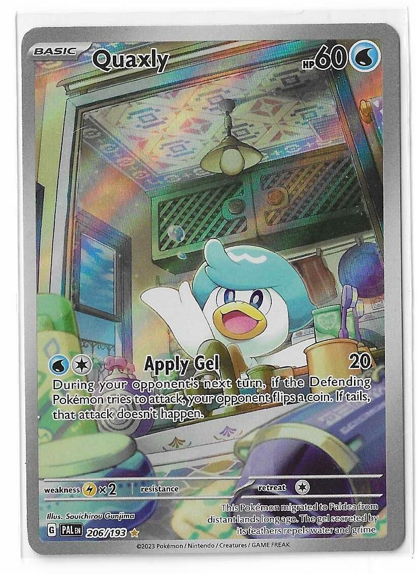Pokemon TCG Quaxly 206/193 Paldea Evolved Illustration Rare Scarlet & Violet NM