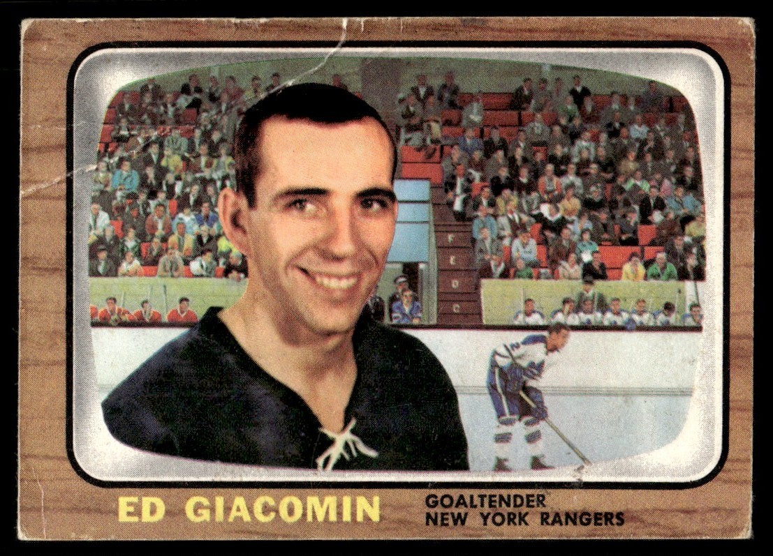 Ed Giacomin #23 Hockey Cards 1966 Topps trading card — raw and PSA graded price guide