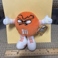 Peluche vintage M&M Mini Swarmees giocattolo da collezione 5 pollici Orville arancione con etichetta