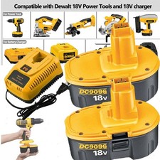 2pack 18V Battery or Charger for DEWALT DC9096-2 DW9095 DW9096 DC9098 DC9099 NEW