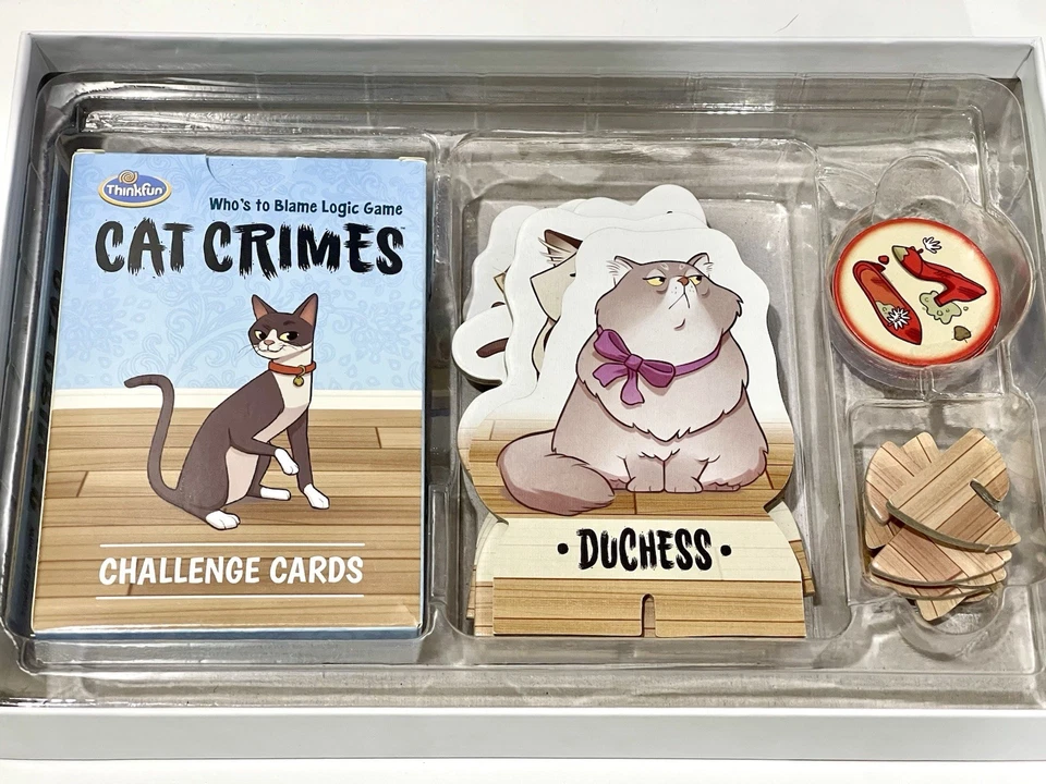 Juego de mesa de lógica ThinkFun Cat Crimes Who's to Blame Foto 2 de 4