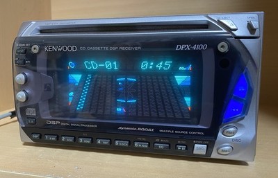 KENWOOD DPX-4100 Car Audio 2DIN CD Cassette 13PIN-BUS RCA Working