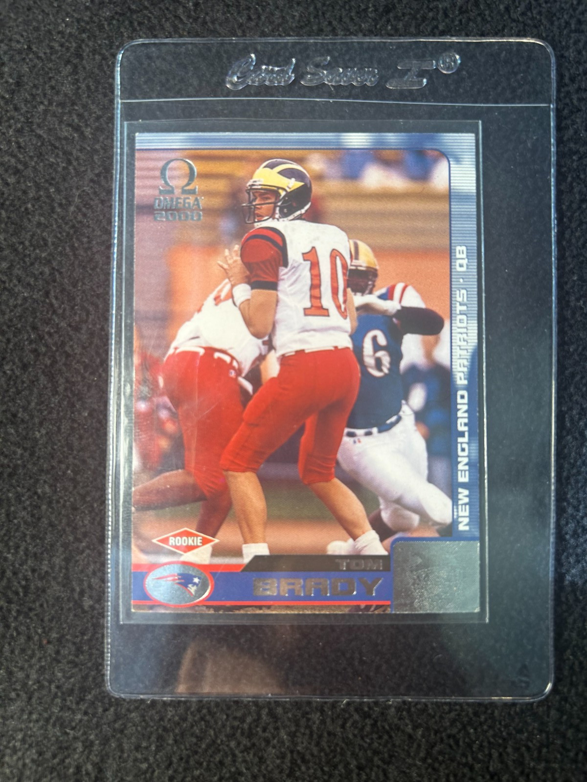 2000 Pacific Omega Tom Brady True Rookie Card #191 Serial Numbered /500 Patriots