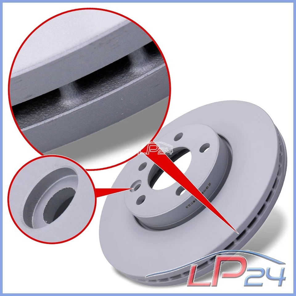 2XATE DISQUE DE FREIN AVANT VENTILÉ Ø308 POUR VW TRANSPORTER MULTIVAN T5 1.9-3.2 - Photo 3/4