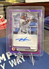 2024 Bowman Prospect Purple Refractor AUTO #PPRA-YF Yanquiel Fernandez /250