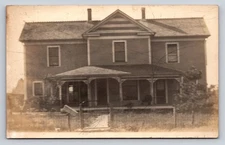Vintage Real Photo Postcard of Early 20th Century American House